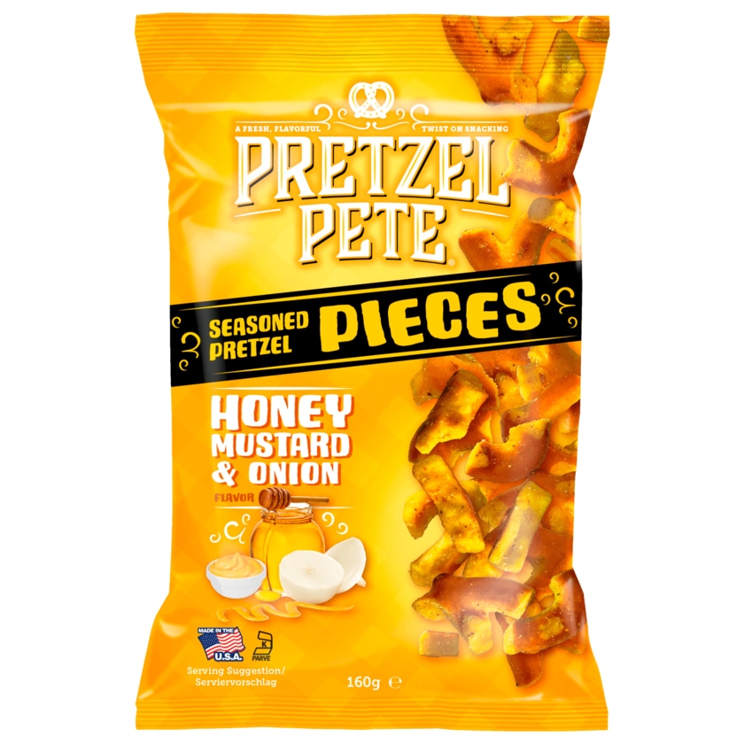Pretzel Pete Seasoned Pretzel Pieces Honey Mustard & Onion 160g